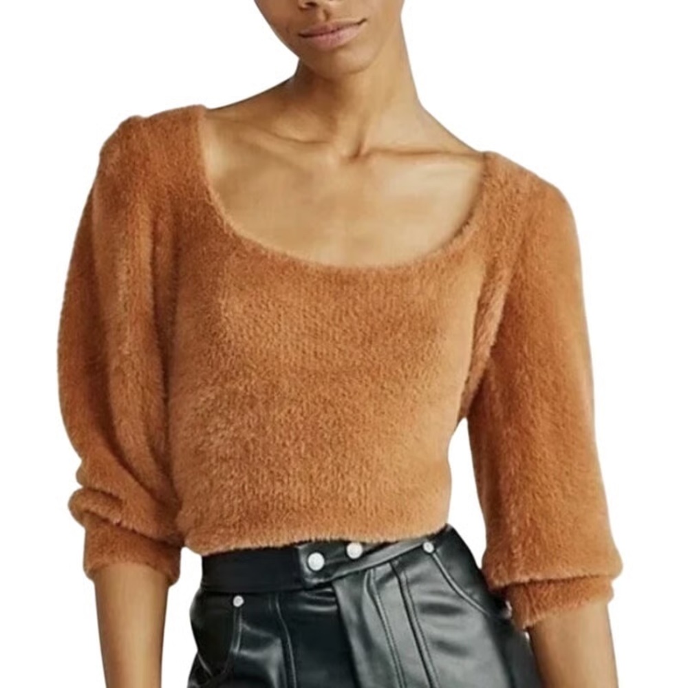 Free People Moonbeam 3/4 Puff Sleeve
Pullover Sweater - Women's S